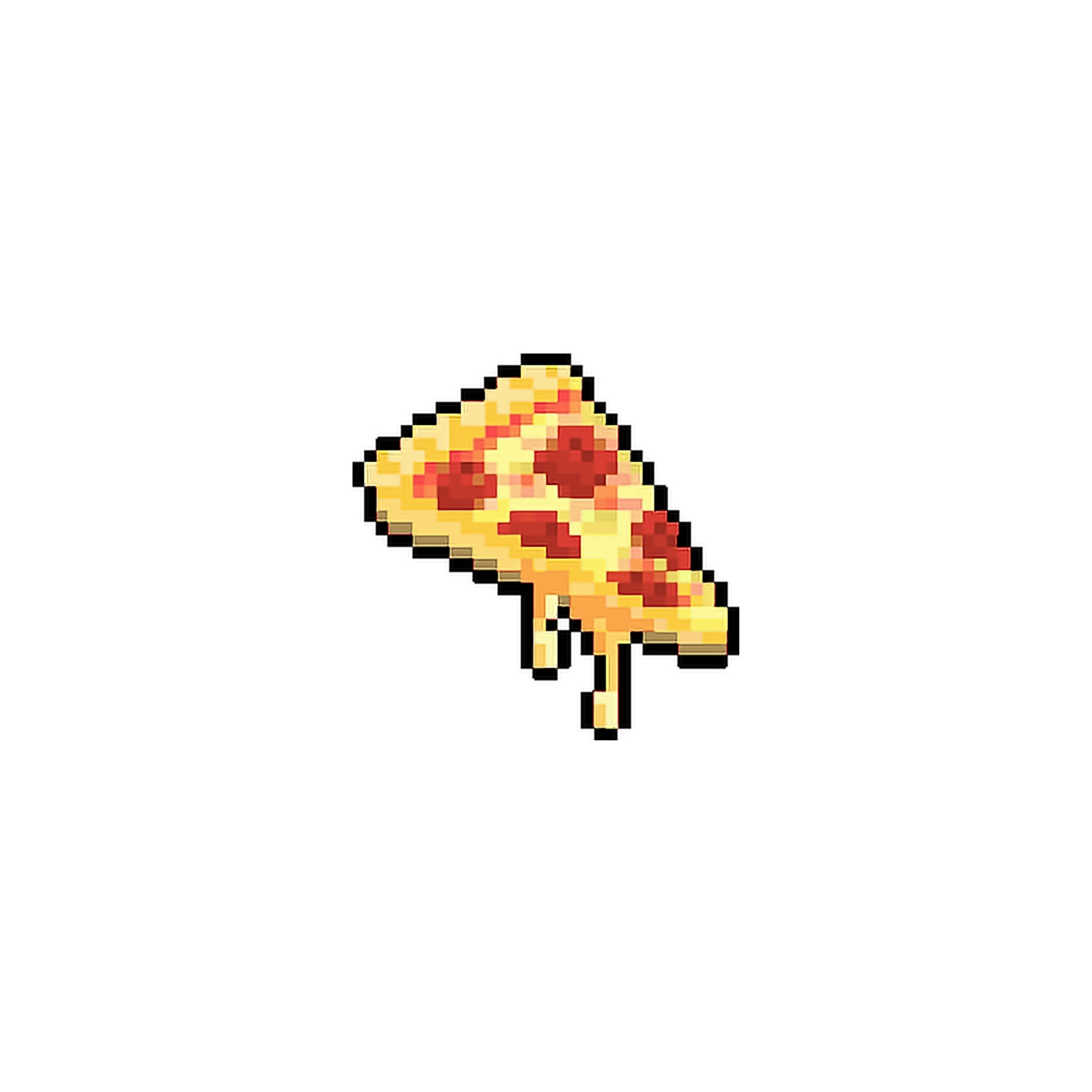 Кусок пиццы пиксель арт