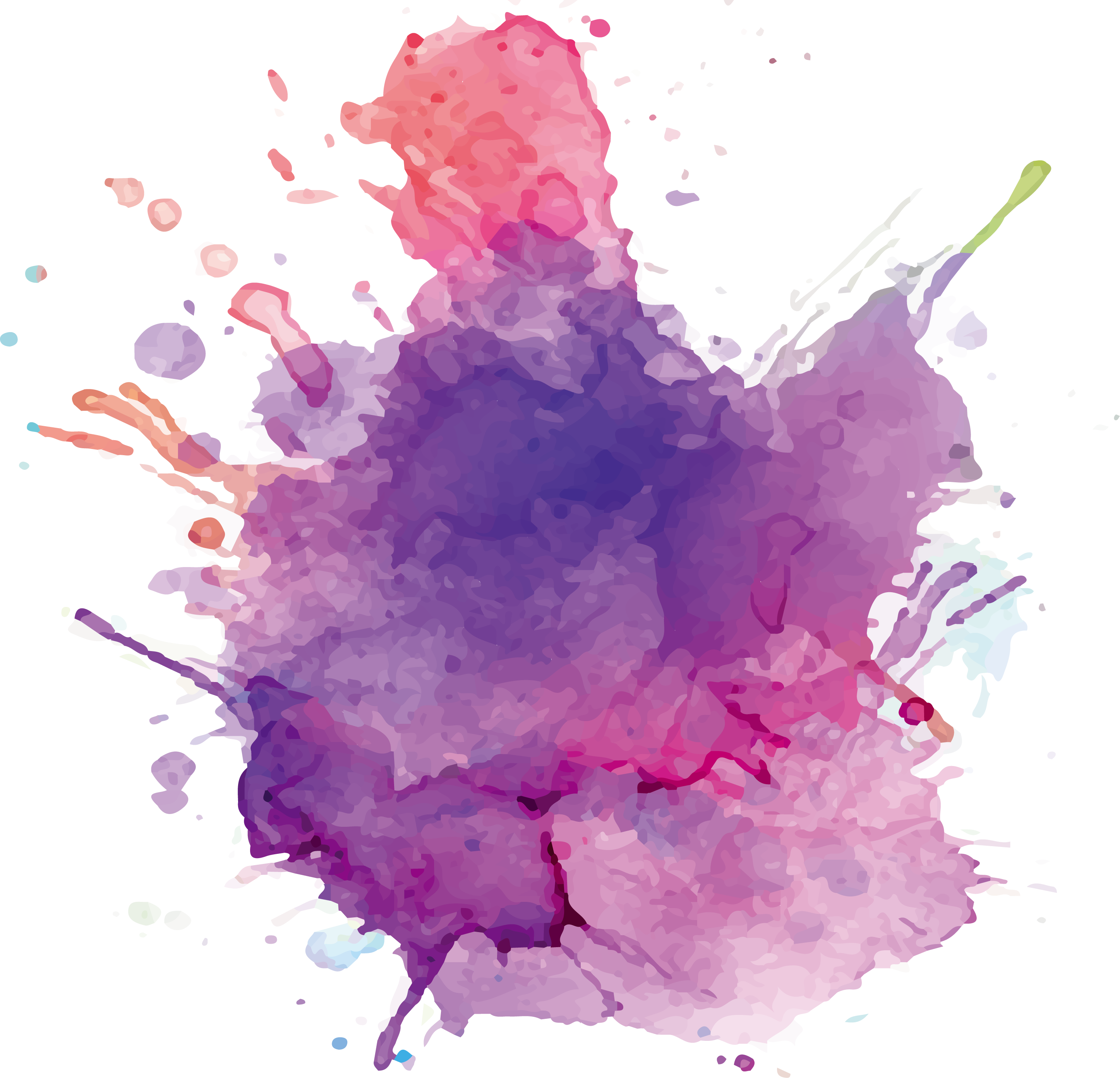 ftestickers watercolor paint splatter purple...