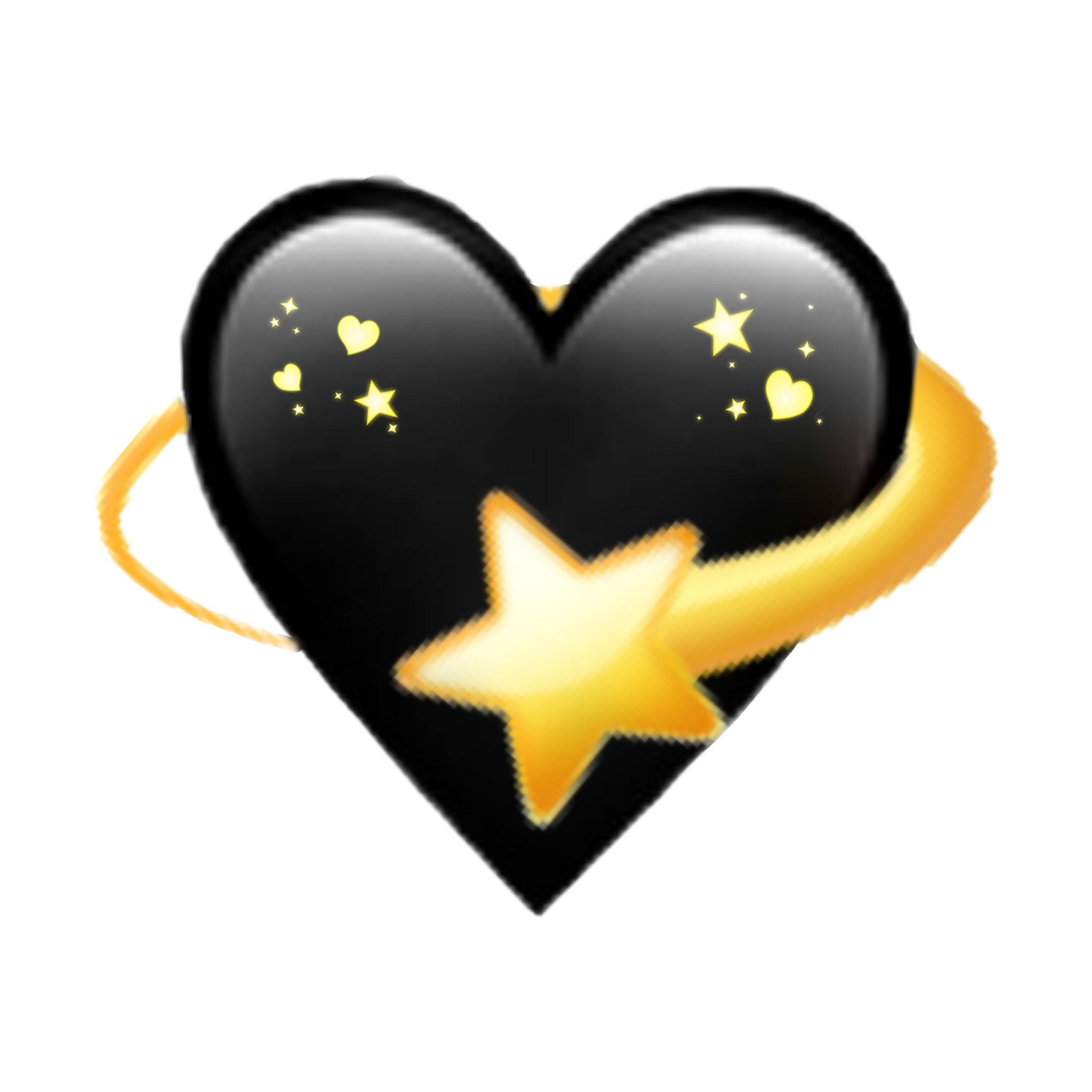 black heart star emoji remix - Sticker by Marras