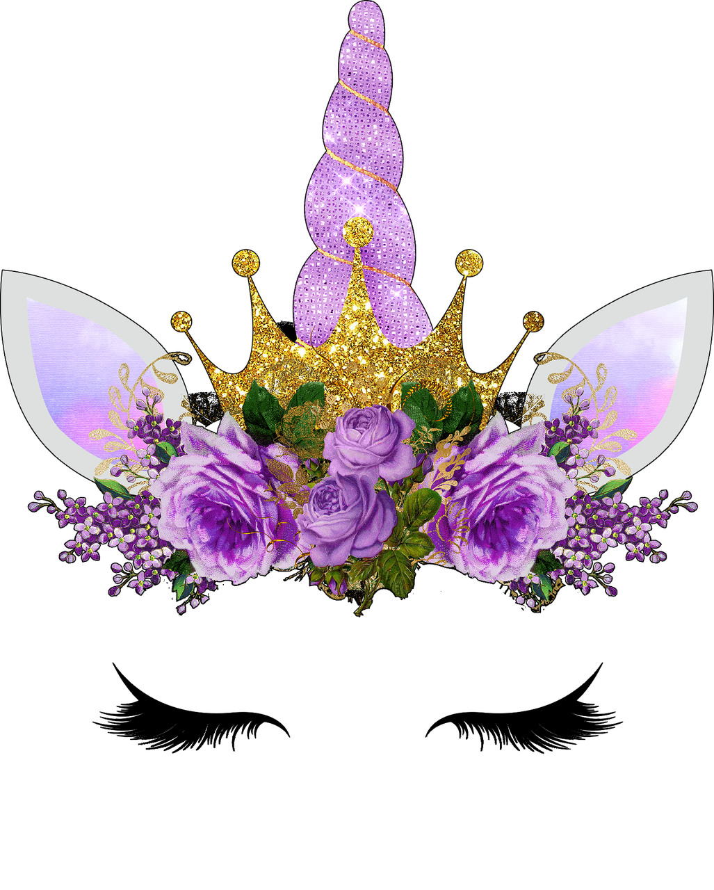 scleafcrown leafcrown flowercrown unicorn gold eyes cro...