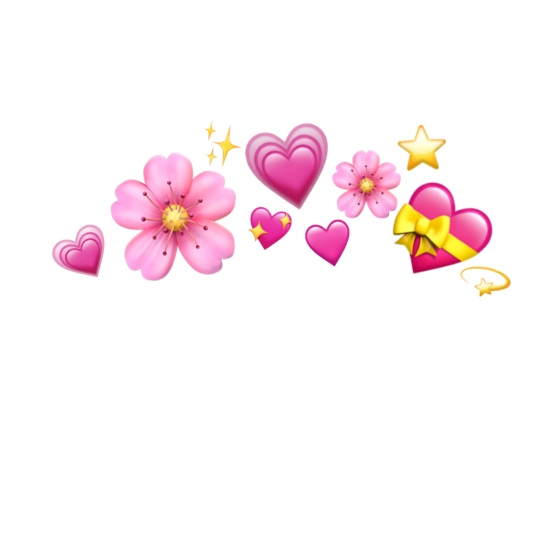 crown pink heart flower tumblr - Sticker by dudahmt