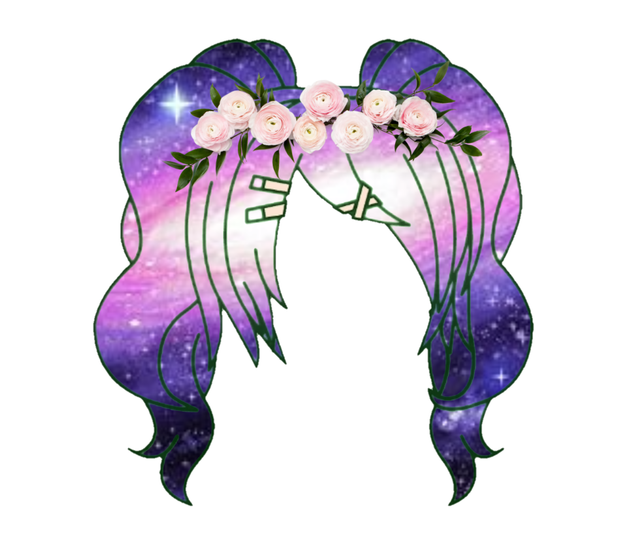 gachalife hair pelogacha galaxy easy...