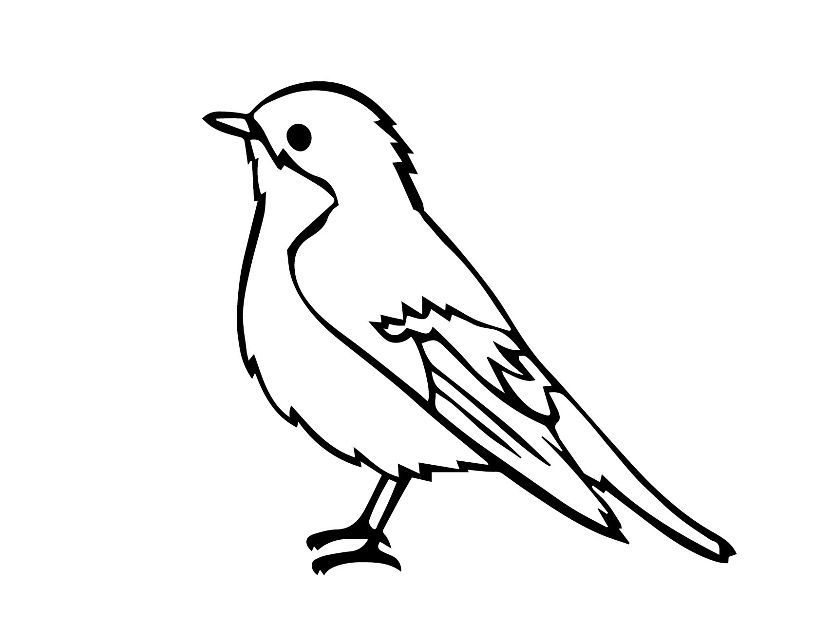 Раскраска птицы для детей 3-4 лет Воробей