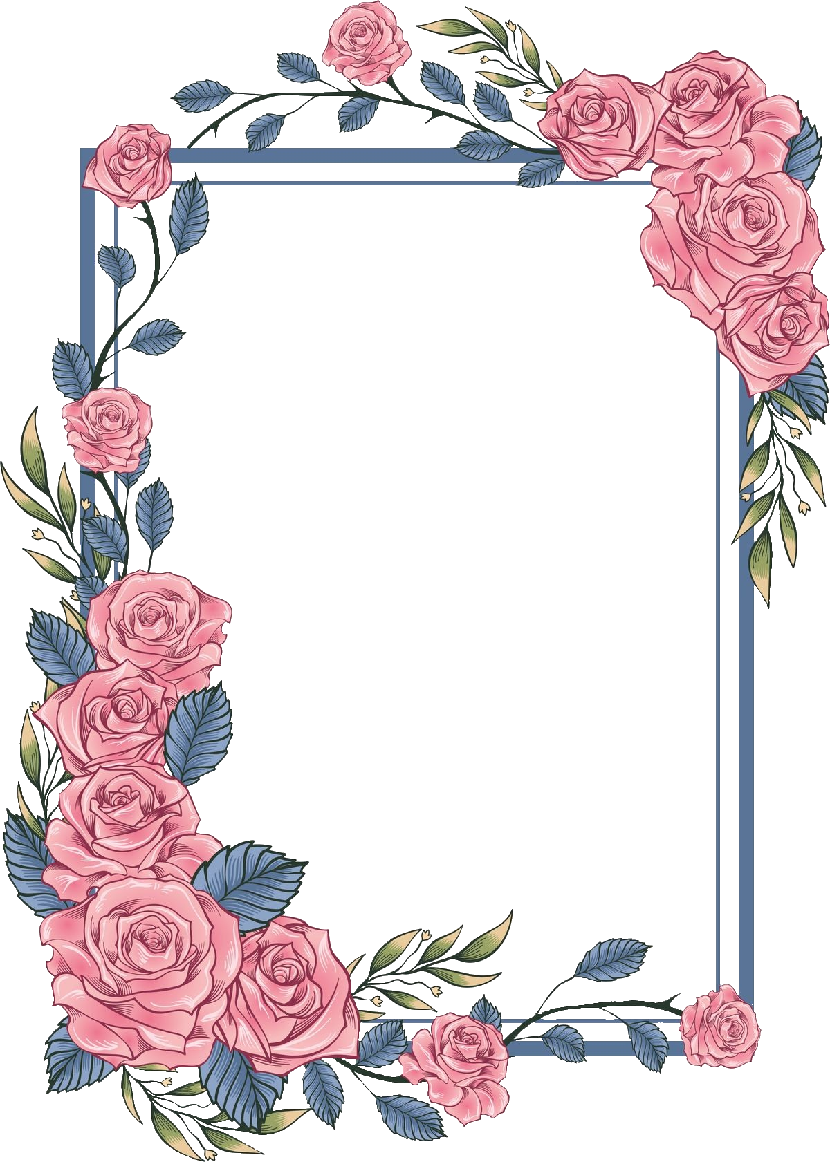 rose square frame geometric colorful kpop wedding layer...