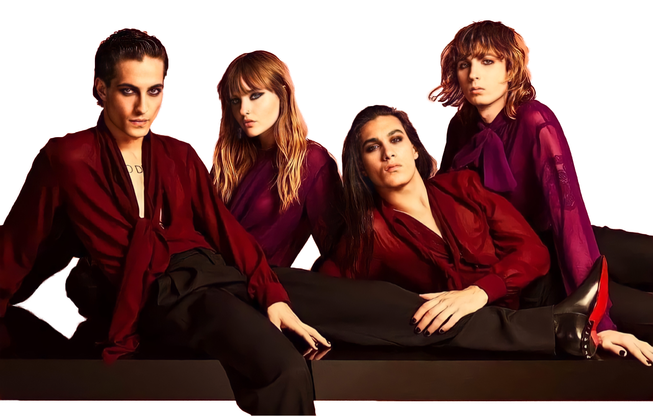 Maneskin Band Members Names White Maneskin Names Aufkleber Images And