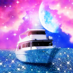 yacht boat ship luxury ocean glitteraesthetic fantasy skychange freetoedit