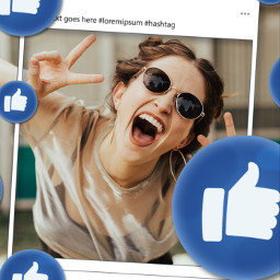 facebook fblogo fb likes frame girl replay editwithme happy freetoedit papicks remixit