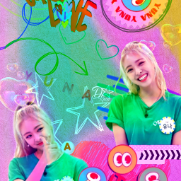 yuna itzy kpop kpopedit colorful cute freetoedit