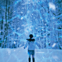freetoedit remixit snow snowflakes forest frozen cold voteifyoulike picsart ircladyinsnow ladyinsnow