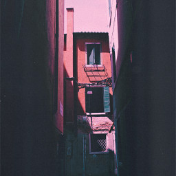 street alley urban city italy interesting art photography travel pink aesthetic building sky dark background road town black purple freetoedit