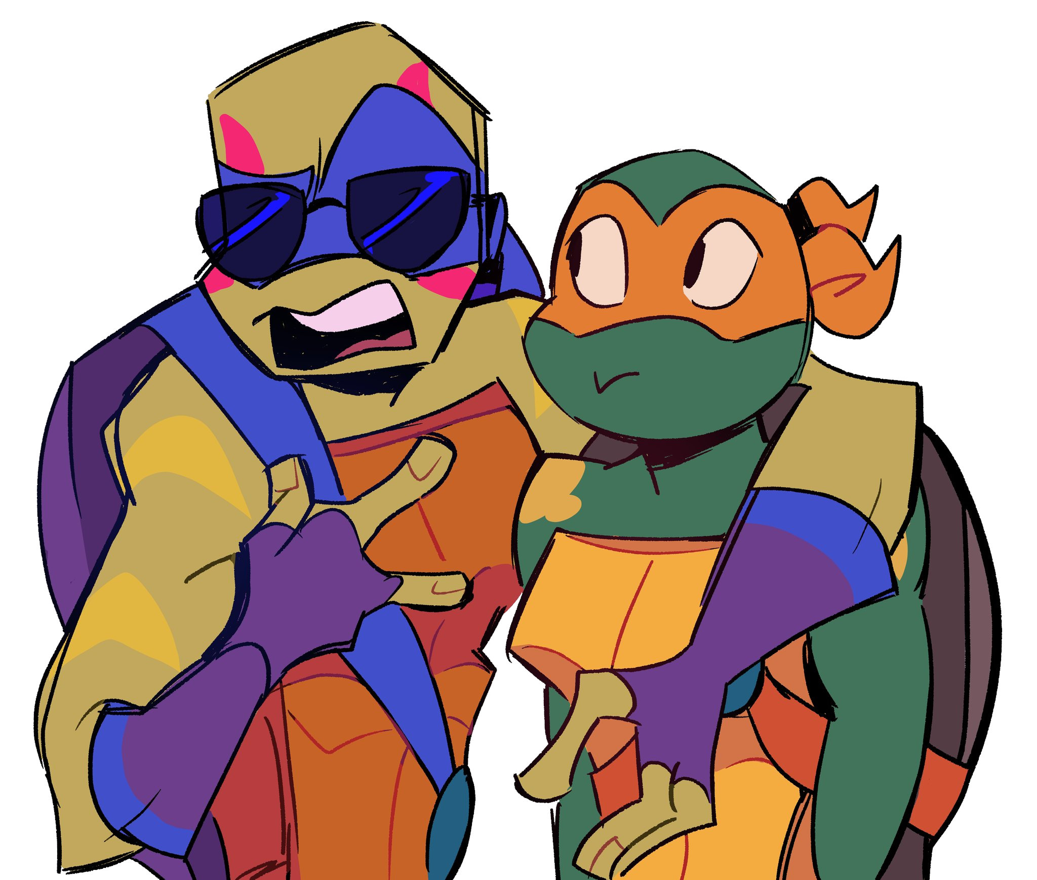 rottmnt leo mikey freetoedit sticker by @bootyshak3r9000 