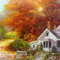 autumn house freetoedit srcyellowumbrellasticker yellowumbrellasticker