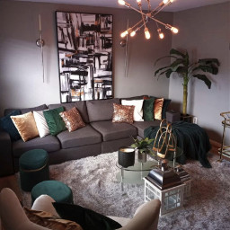 freetoedit livingroom fancy green gold