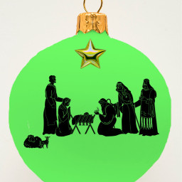 freetoedit challenge christmas nativity green bulb ornament ircdesignthechristmastreeball designthechristmastreeball