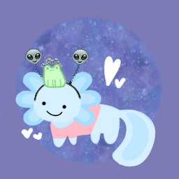 axolotl alien cute galaxy freetoedit srcaliensheadband aliensheadband