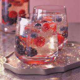 freetoedit sparkle glitter sparkles glittery kirakira liquid berries water glassofwater clearwater blackberries raspberries redaesthetic beautiful pretty yummy drinks