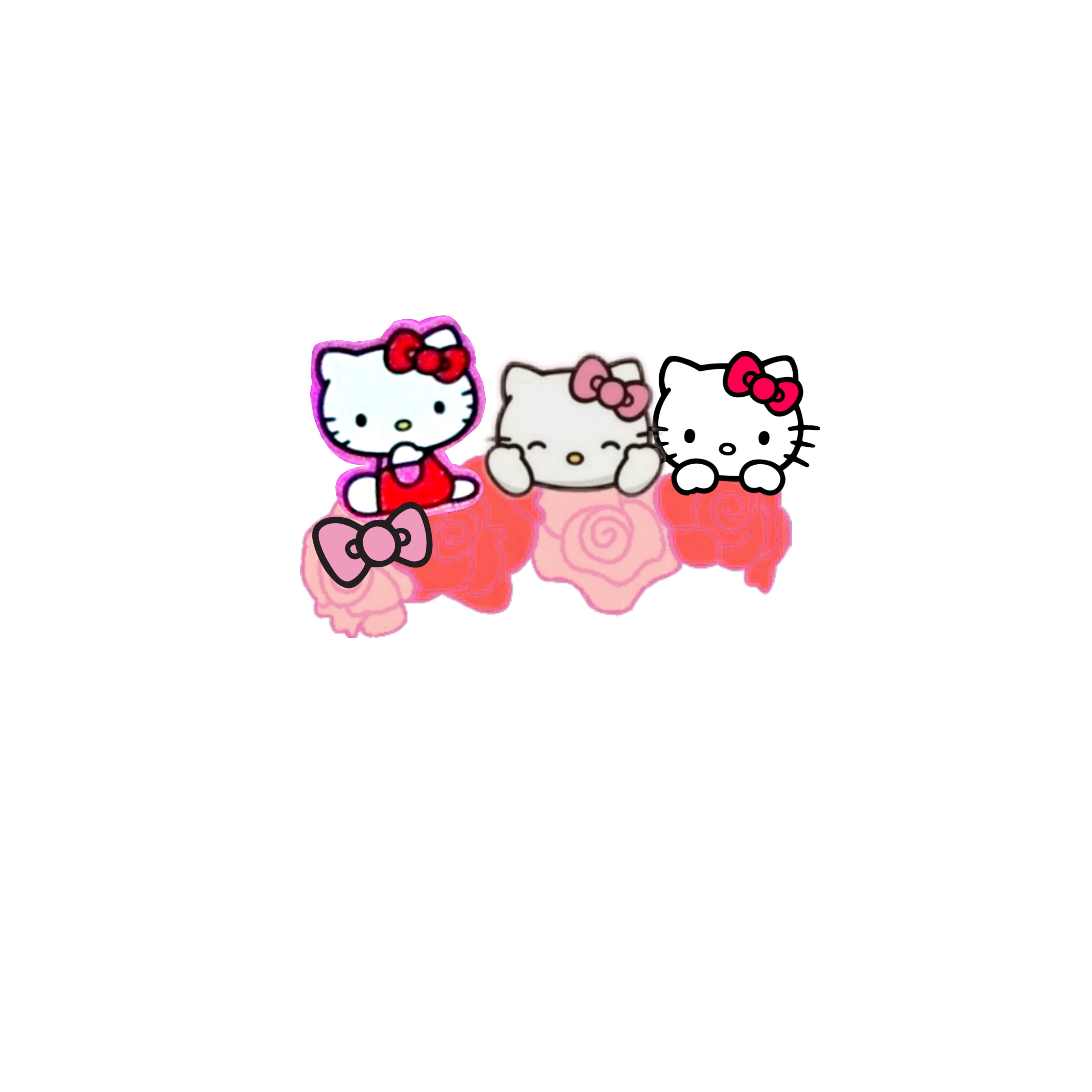 hellokitty hello kitty pink red sticker by @rawrkittehdoggo