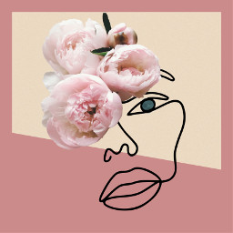 face mixing flowerpower flowers pink thinkpink freetoedit