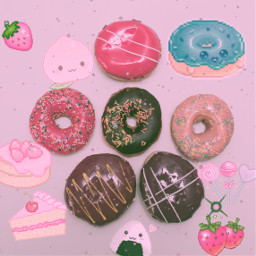 freetoedit donut food kawaii pastel