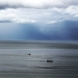 ocean boat landscape minimal minimalism