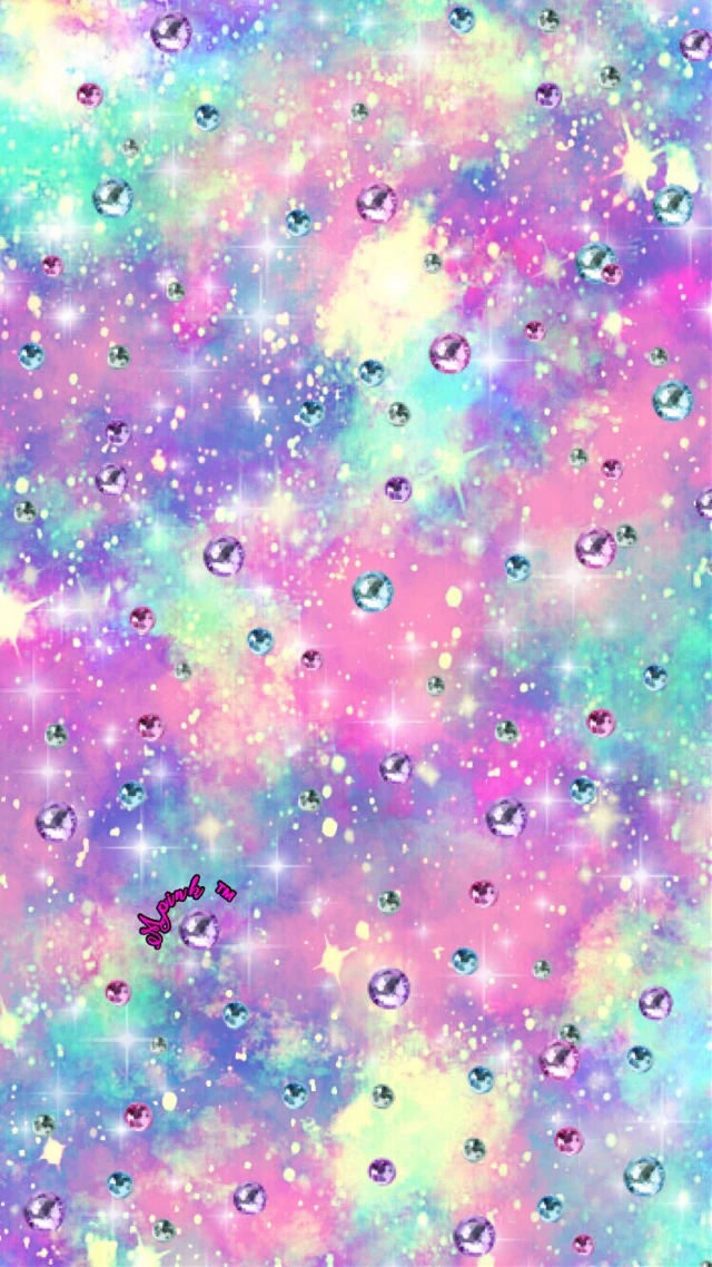 Kawaii Glittery Cute Cute Galaxy Background Wallpaper