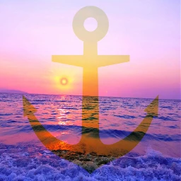  sea anchor sunset ocean wapcolorgradient freetoedit