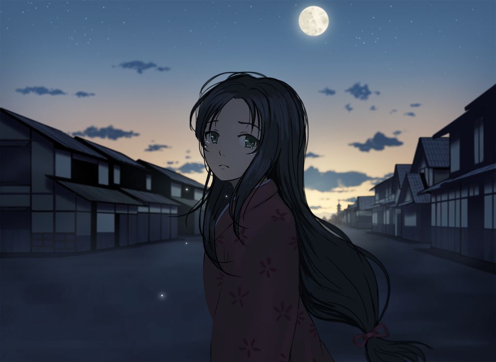 Animegirl Anime Alone Emotions Happy Scenery Cute Prett