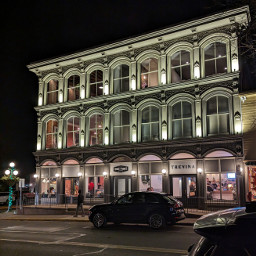 town buildings lights lewisburg car travel nightshot pixel7pro freetoedit