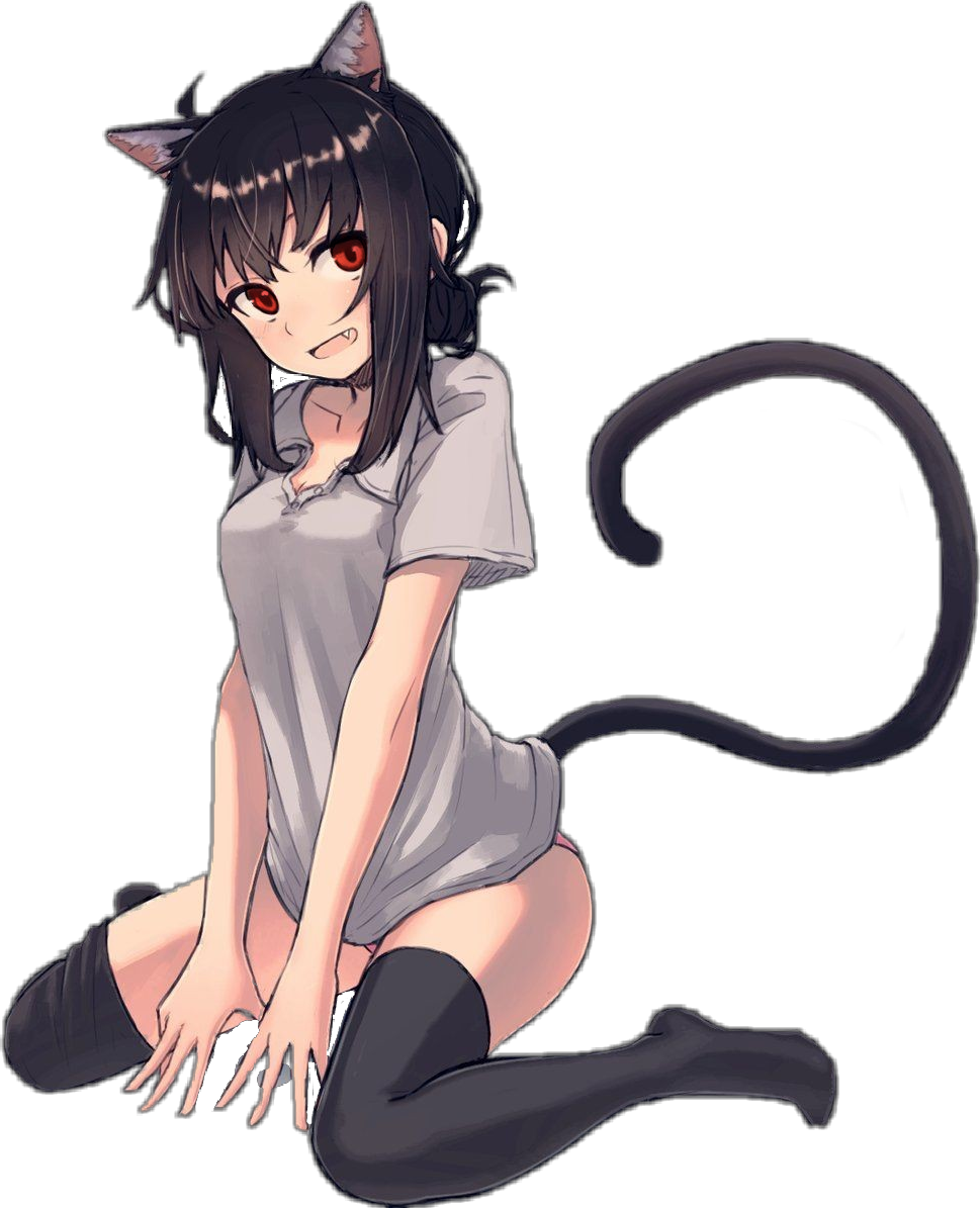 Neko Anime Catgirl Sticker By Marta Wieczorek