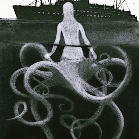 #drawing,#mermaid,#octopus,#ship,#hybrid,#freetoedit,#ircmysticalmermaid