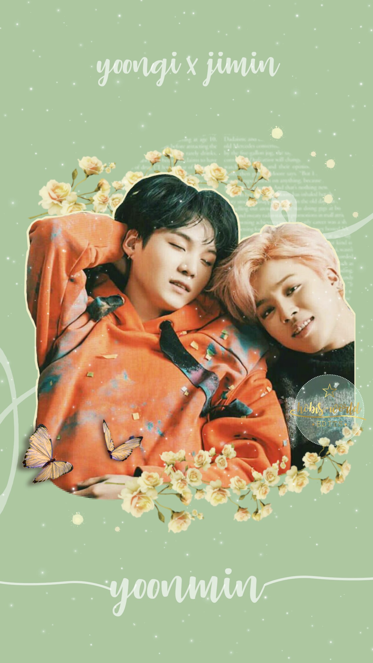 Yoonmin wallpaper 😍💕💕 kpopedit kpop yoonmin suga j...