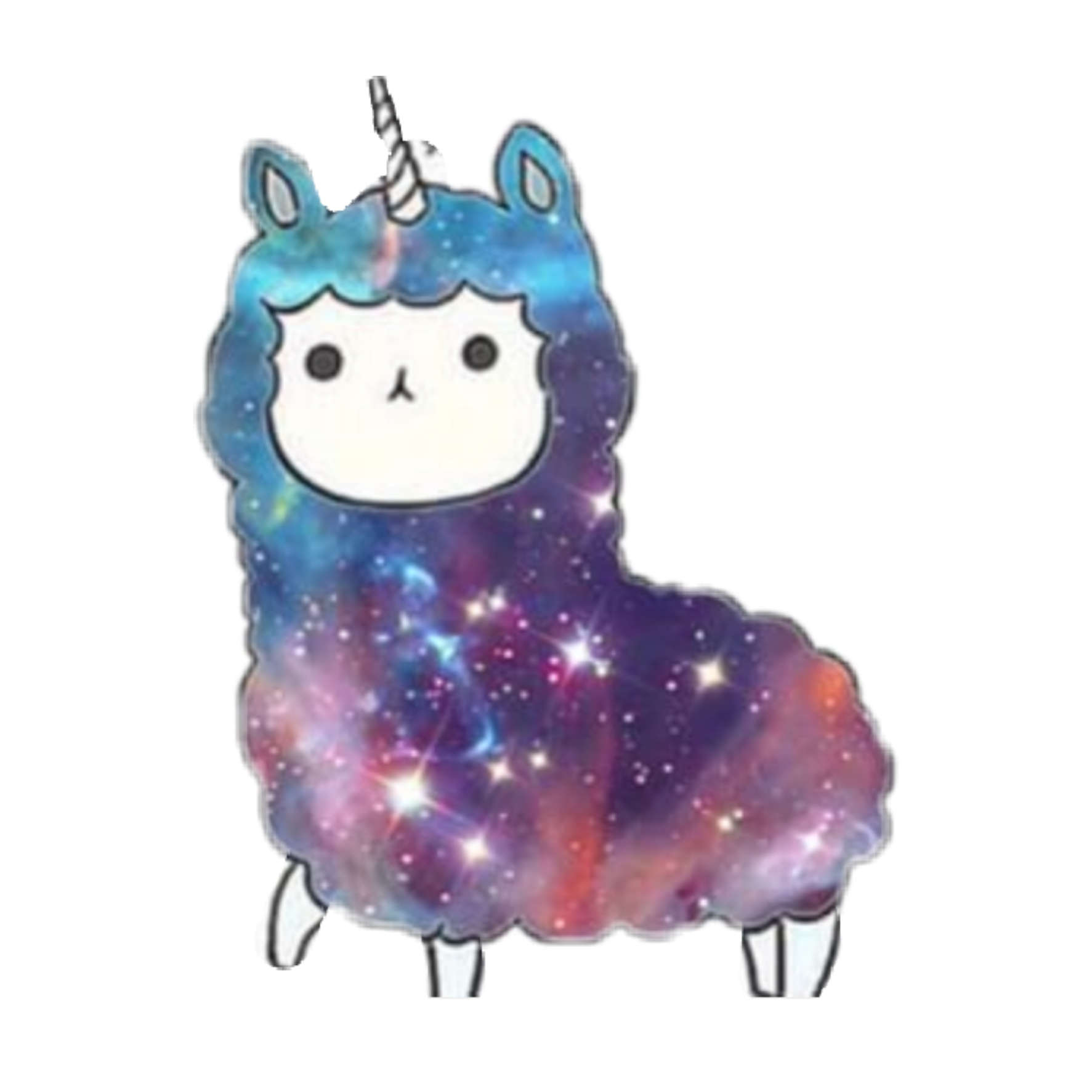 freetoedit llamacorn kawaii llama unicorn galaxy&hellip;
