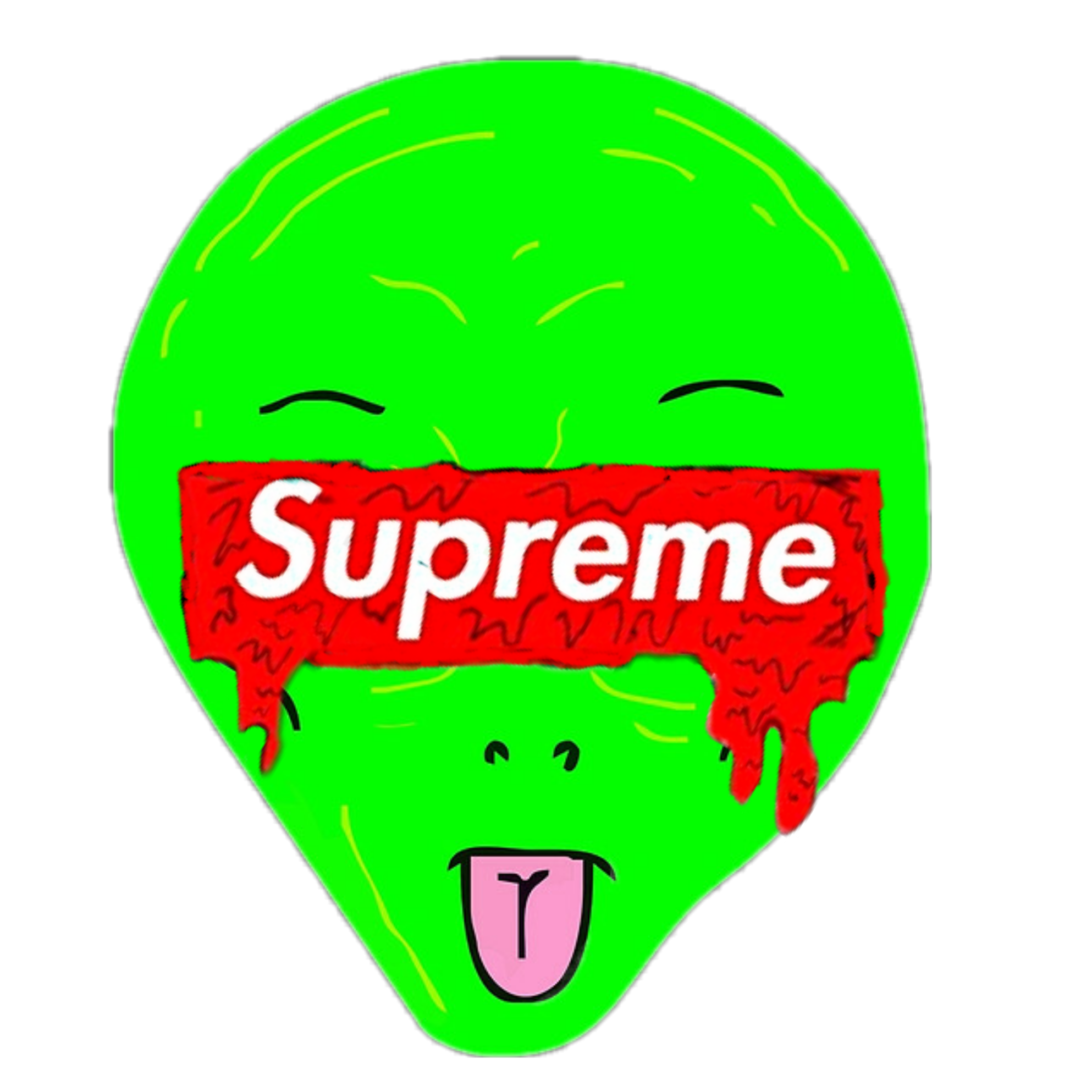 supreme alien sticker