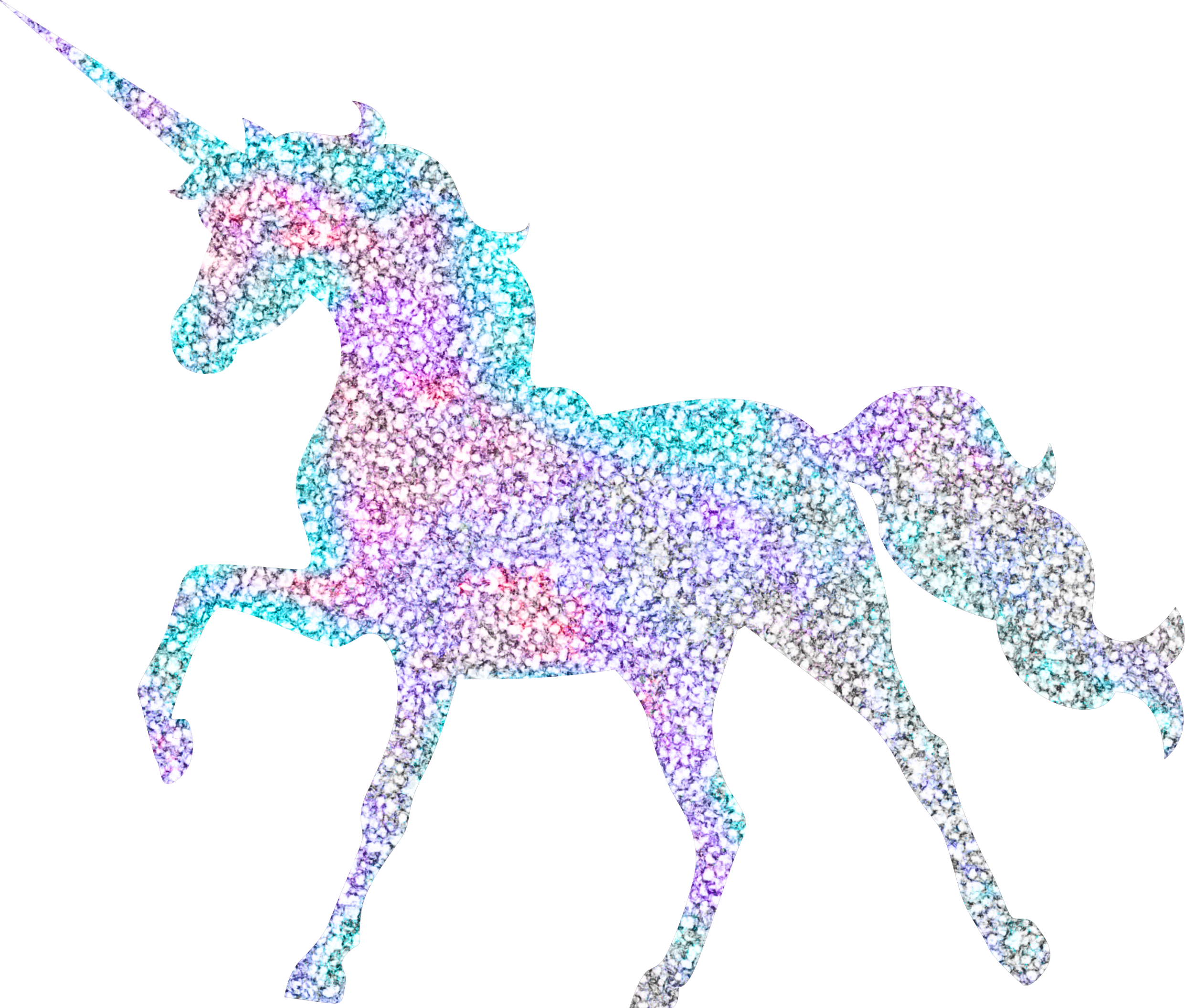 unicorn fantasy glitter pastel sticker by @jessicaknable.