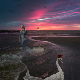 freetoedit sea-queen sunset sea