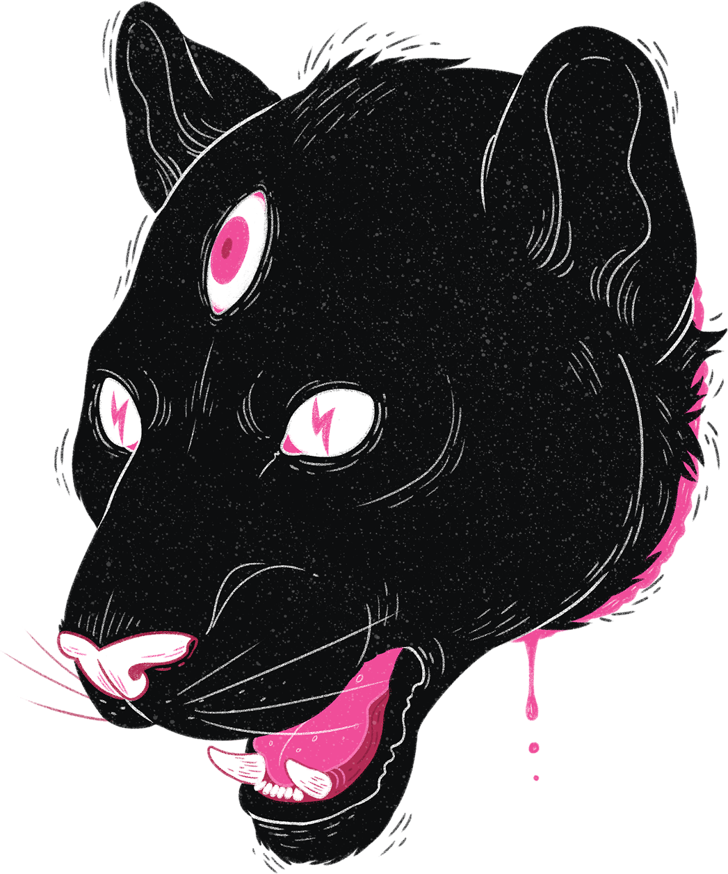 black-goth-punk-cat-pink-freetoedit-sticker-by-goth-babyy