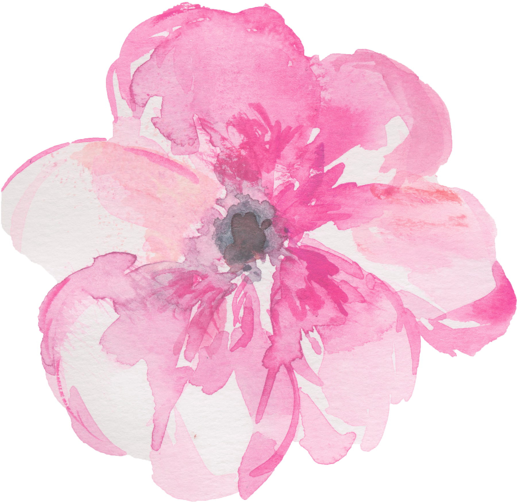 ftestickers watercolor flower pink...
