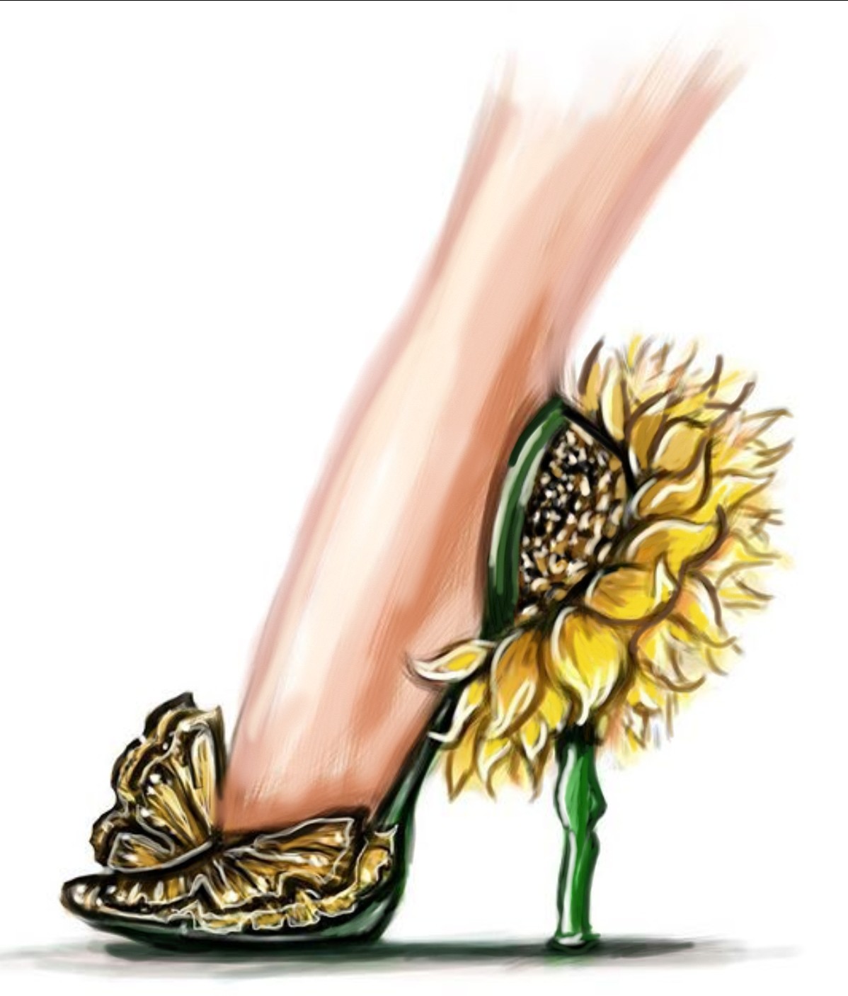 sunflower high heels