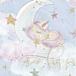 freetoedit unicorn dream glitter card