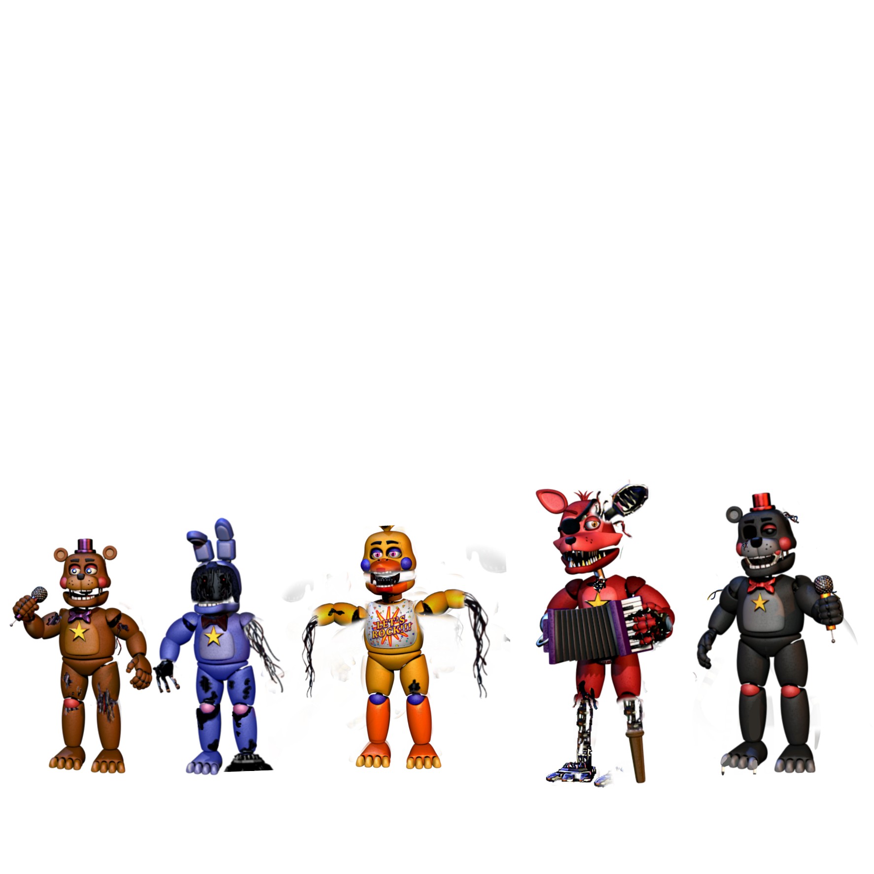 withered animatronics action figures