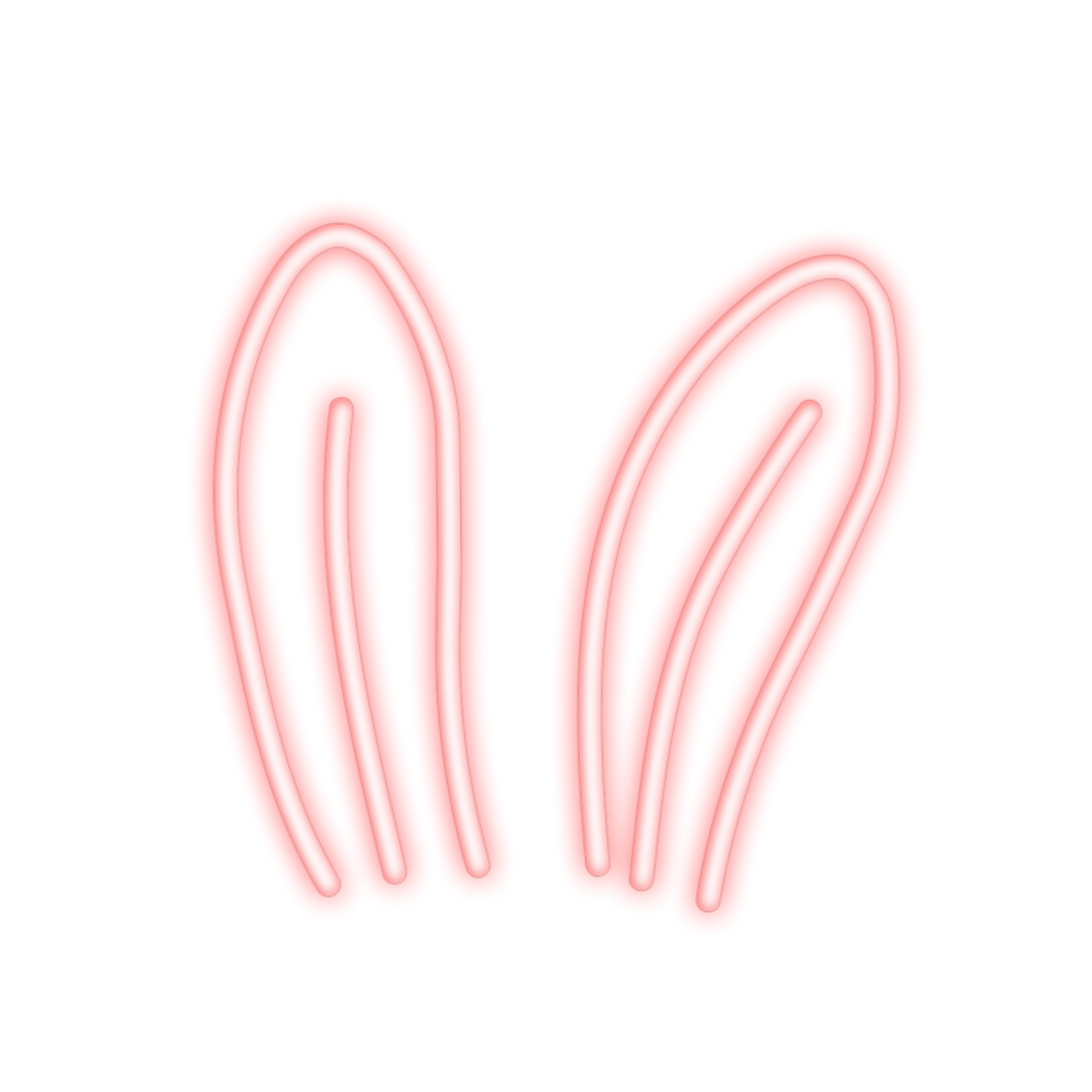 Neon Pink Red Bunny Ears Freetoedit Sticker By Shyshyarmy 3370