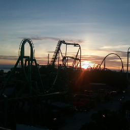 cedarpoint cedar point rollercoaster sunset