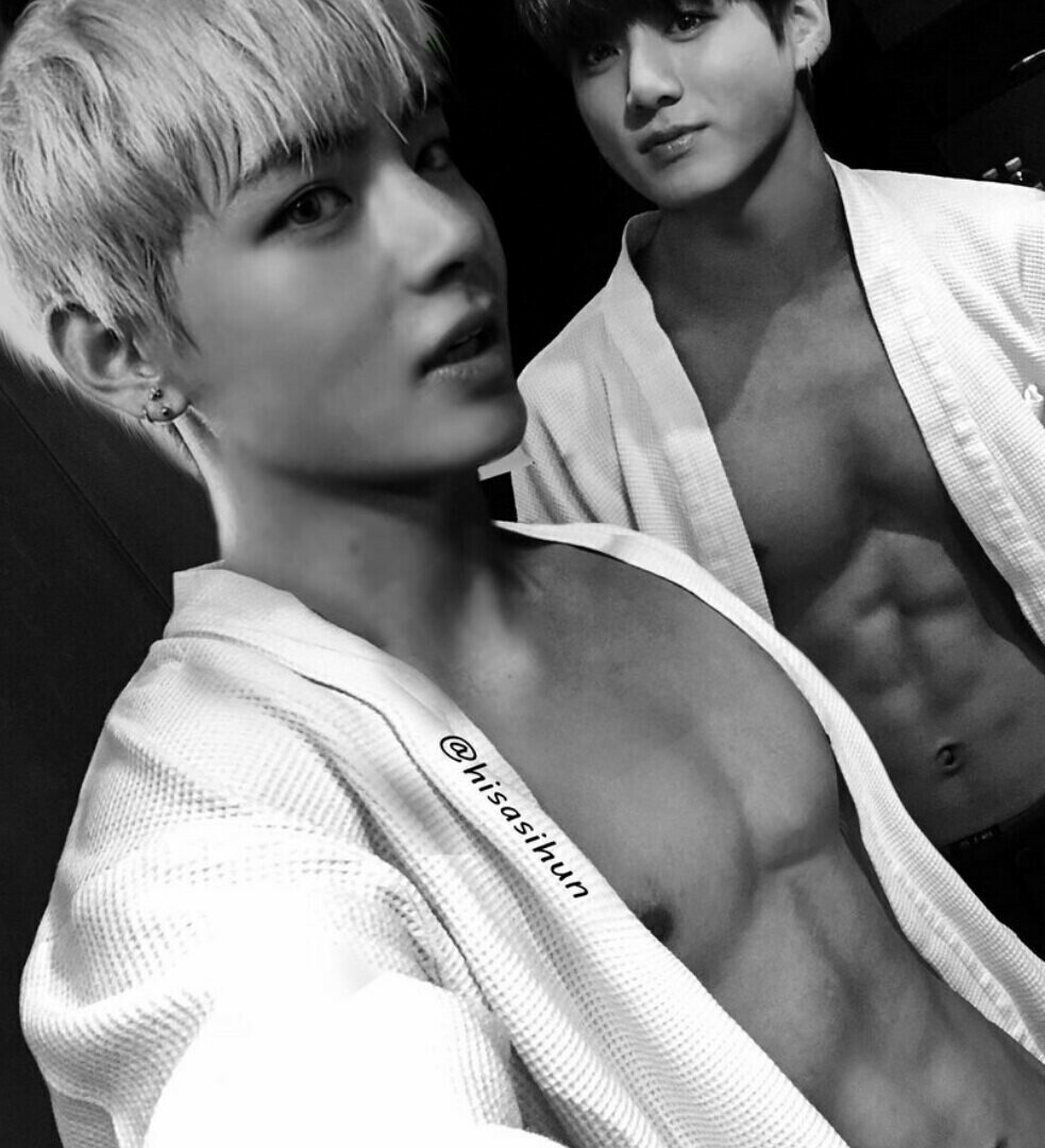 This visual is about taekook bts jungkook taehyung Another hot photoshop! 