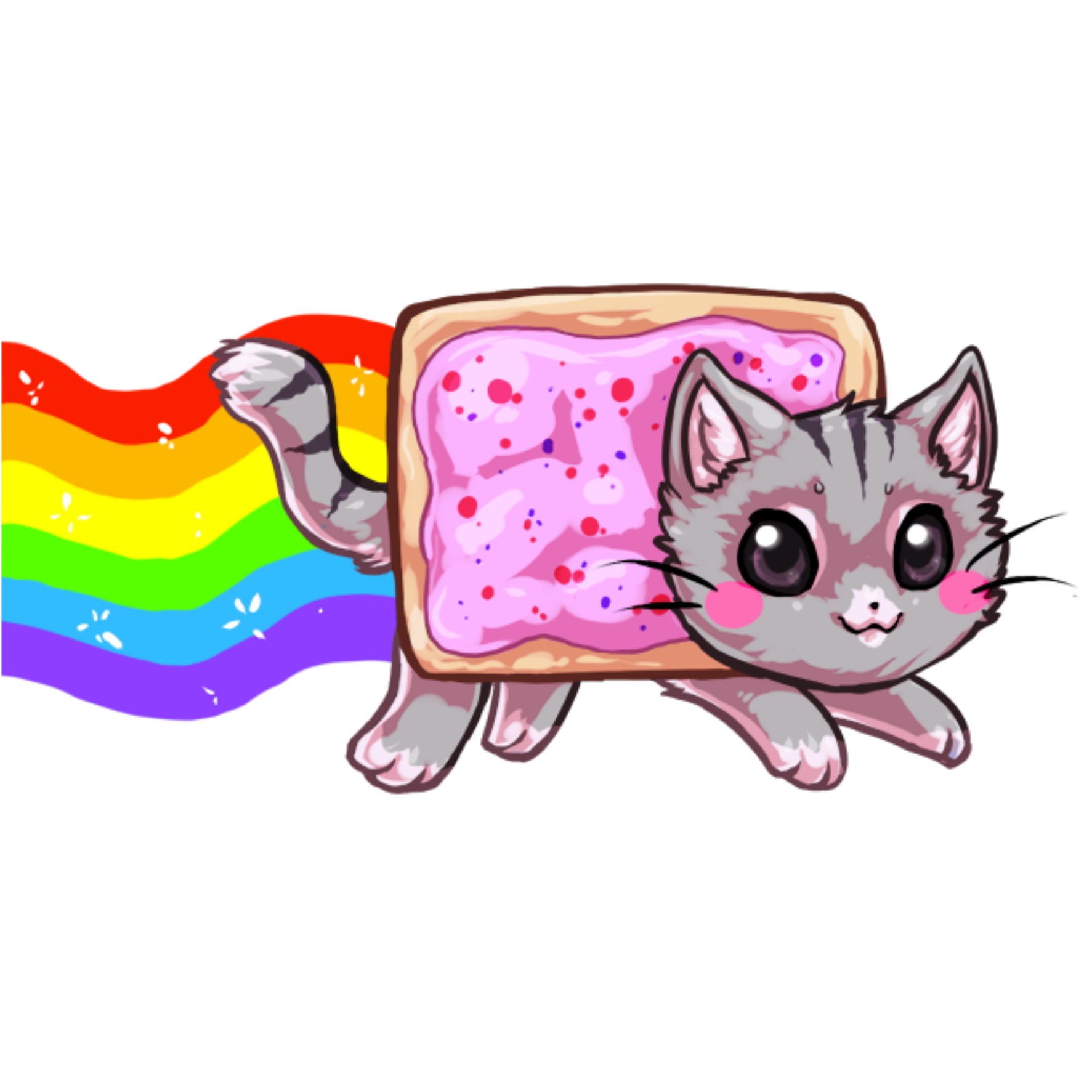  Nyan  Cat  Kawaii Bread Cute  Pink 