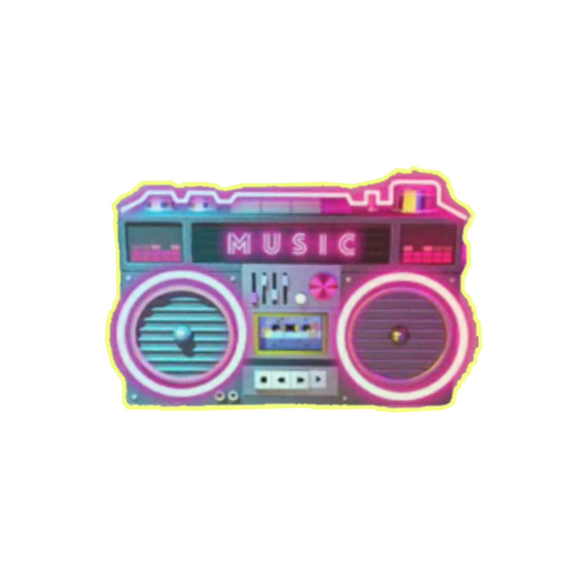 music musicbox boombox neon retro vintage throwback 90s...