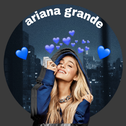 arianagrande icon blue hearts freetoedit