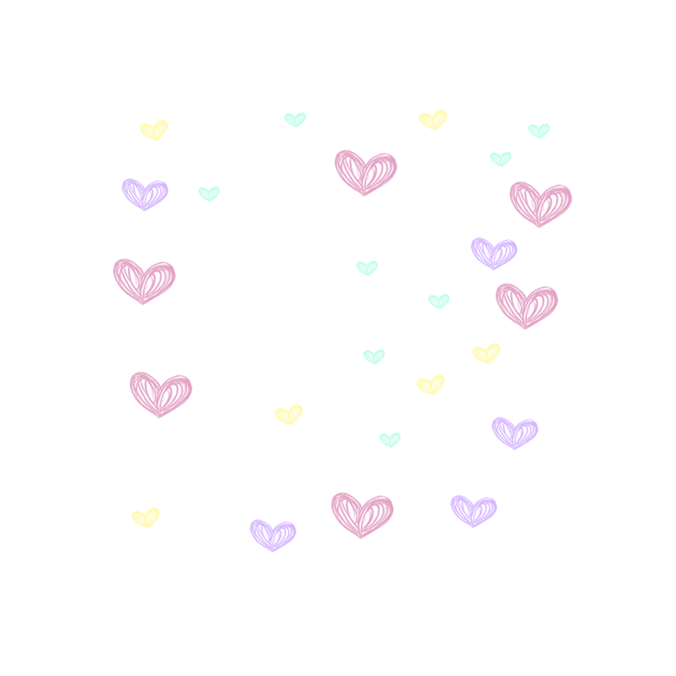 #heart #hearts #colorful #painting #pastel #cute #freetoedit
