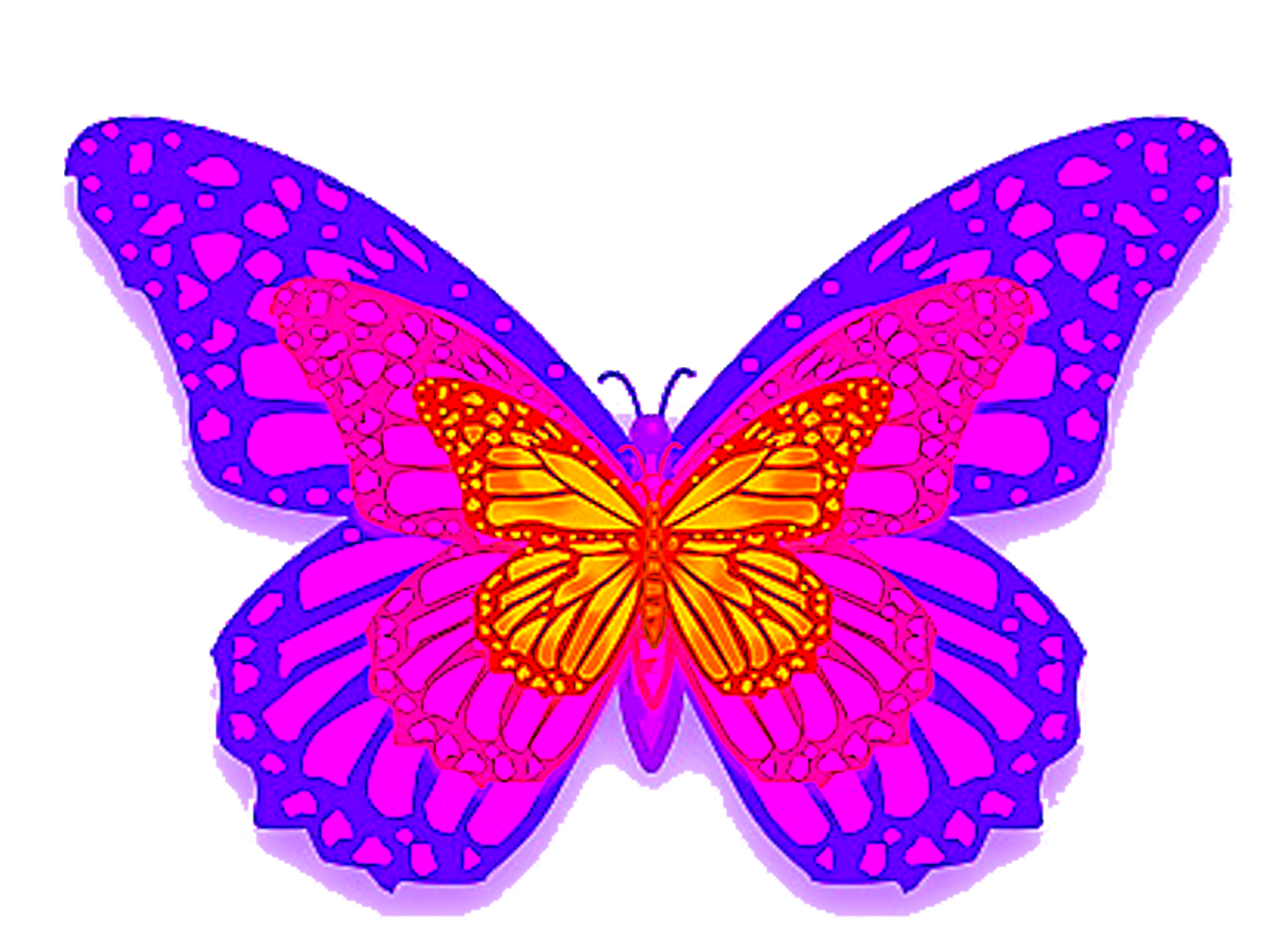 ftestickers butterfly glowing luminous sticker by @pann70