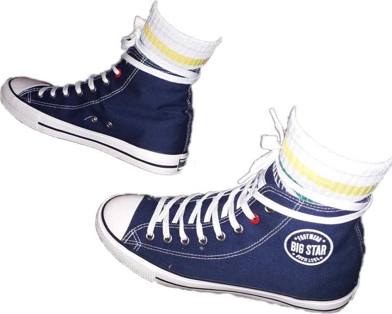 Bigstar Sneakers Blue Socks Aesthetic Sticker By Simona