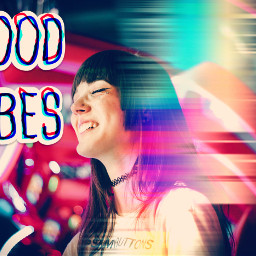 goodvibesonly colourful girl happy freetoedit